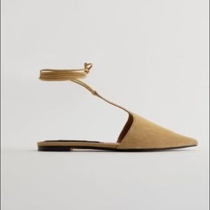 Zara flat shoes lace up